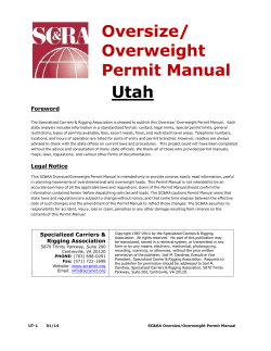 Utah Oversize/ Overweight