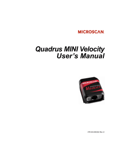 Quadrus MINI Velocity User’s Manual 4-006302 Rev A P/N 8