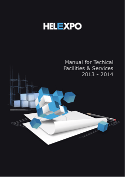 Manual for Techical Facilities &amp; Services 2013 - 2014