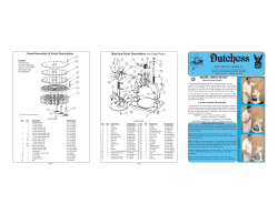 Head Assembly &amp; Parts Description Machine Parts Description MODEL BMIH-36/18/9
