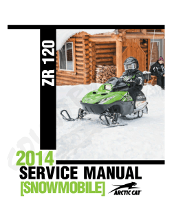 2014 SERVICE MANUAL ZR 120 [SNOWMOBILE]