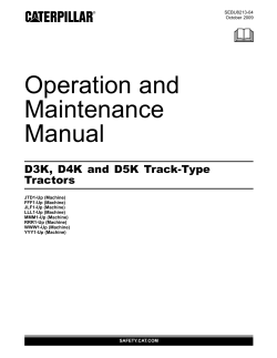 Operation and Maintenance Manual D3K, D4K and D5K Track-Type