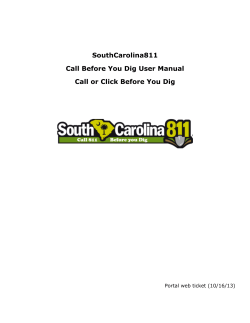 SouthCarolina811 Call Before You Dig User Manual