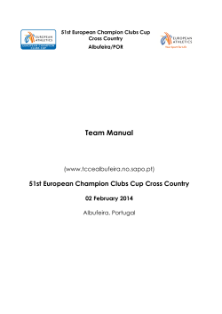 Team Manual 51st European Champion Clubs Cup Cross Country (www.tccealbufeira.no.sapo.pt)