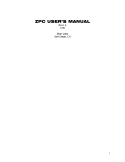 ZPC USER’S MANUAL Rev1.4 1/05