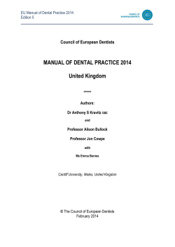 EU Manual of Dental Practice 2014 Edition 5