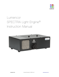 Lumencor SPECTRA Light Engine Instruction Manual ®