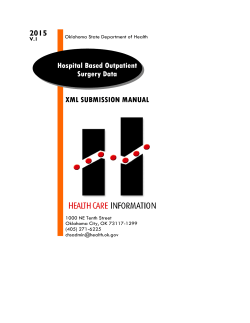 2015  XML SUBMISSION MANUAL Hospital Based Outpatient