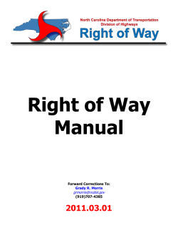 Right of Way Manual 2011.03.01