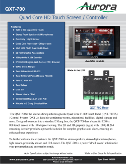 QXT-700 Quad Core HD Touch Screen / Controller