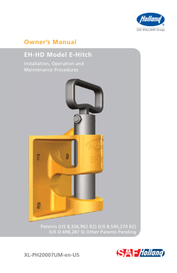 Owner’s Manual EH-HD Model E-Hitch