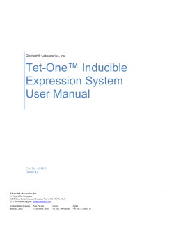 e™ Tet-On Inducible Expression System
