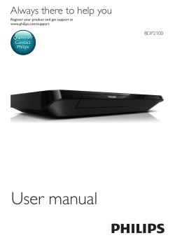 User manual Always there to help you BDP2100 Question?