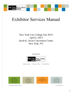 Exhibitor Services Manual New York City College Fair 2014 April 6, 2014