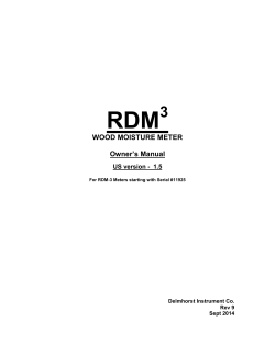 RDM  3 WOOD MOISTURE METER