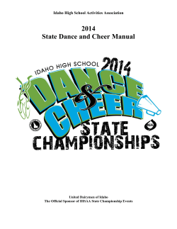 2014 State Dance and Cheer Manual  Idaho High School Activities Association