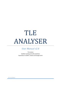TLE ANALYSER User Manual v2.8