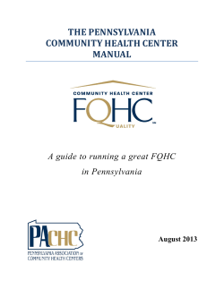 THE PENNSYLVANIA COMMUNITY HEALTH