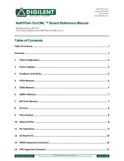 CML™ Board Reference Manual NetFPGA-1G- Table of Contents