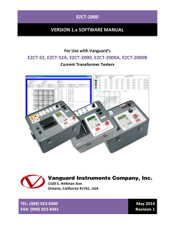 EZCT-2000 VERSION 1.x SOFTWARE MANUAL  Vanguard Instruments Company, Inc.