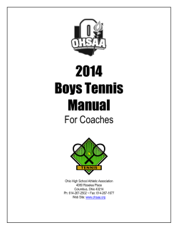 2014 Boys Tennis Manual For Coaches