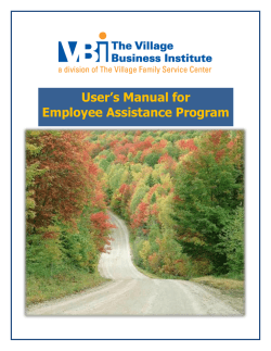 User’s Manual for Employee Assistance Program