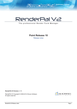 Point Release 10 Release notes RenderPal V2 Version: