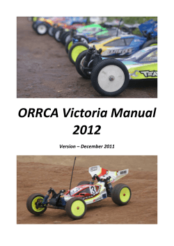 ORRCA Victoria Manual 2012  Version – December 2011  