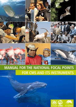 Manual for the national focal Points for cMs and its instruMents