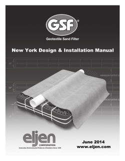 New York Design &amp; Installation Manual  June 2014 www.eljen.com