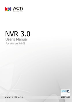 NVR 3.0  User’s Manual