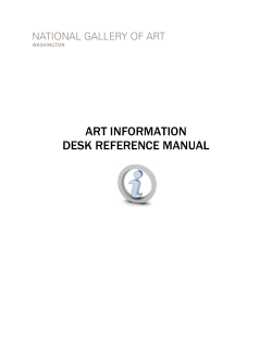 ART INFORMATION DESK REFERENCE MANUAL