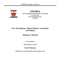 NWMHA  New Westminster Minor Hockey Association (NWMHA)
