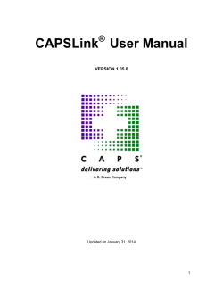 CAPSLink User Manual ®