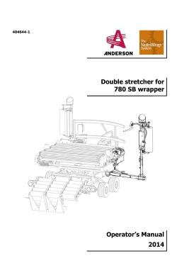 Double stretcher for 780 SB wrapper Operator’s Manual