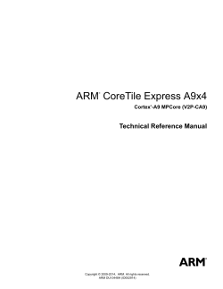 ARM CoreTile Express A9x4 Technical Reference Manual Cortex