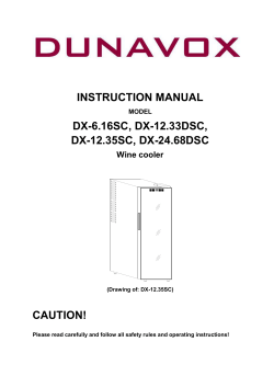INSTRUCTION MANUAL DX-6.16SC, DX-12.33DSC, DX-12.35SC, DX-24.68DSC