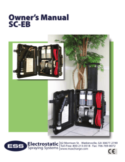 Owner’s Manual SC-EB Electrostatic Spraying Systems