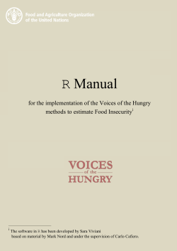 R Manual for the implementation of the Voices of the Hungry