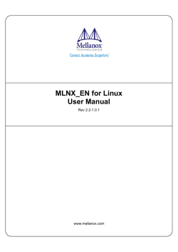 MLNX_EN for Linux User Manual Rev 2.2-1.0.1 www.mellanox.com