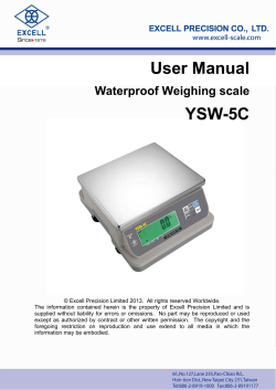 User Manual YSW-5C Waterproof Weighing scale