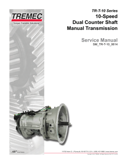 10-Speed Dual Counter Shaft Manual Transmission Service Manual