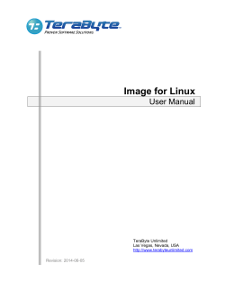Image for Linux User Manual TeraByte Unlimited