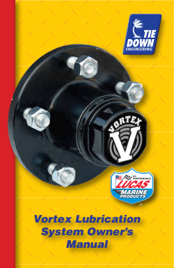 Vortex Lubrication System Owner’s Manual