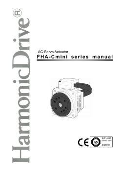 F H A - C m i n i  ... AC Servo Actuator  ISO14001
