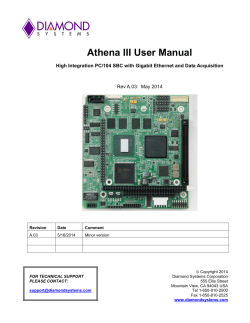 Athena III User Manual  Rev A.03:  May 2014