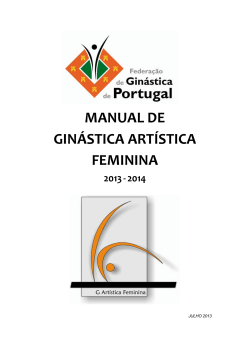 MANUAL DE GINÁSTICA ARTÍSTICA FEMININA 2013