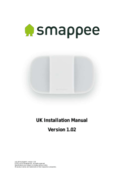UK Installation Manual Version 1.02