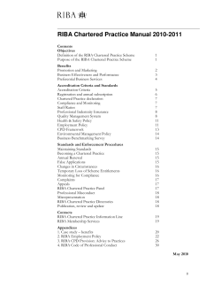 RIBA Chartered Practice Manual 2010-2011