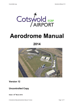 Aerodrome Manual 2014  Version 12